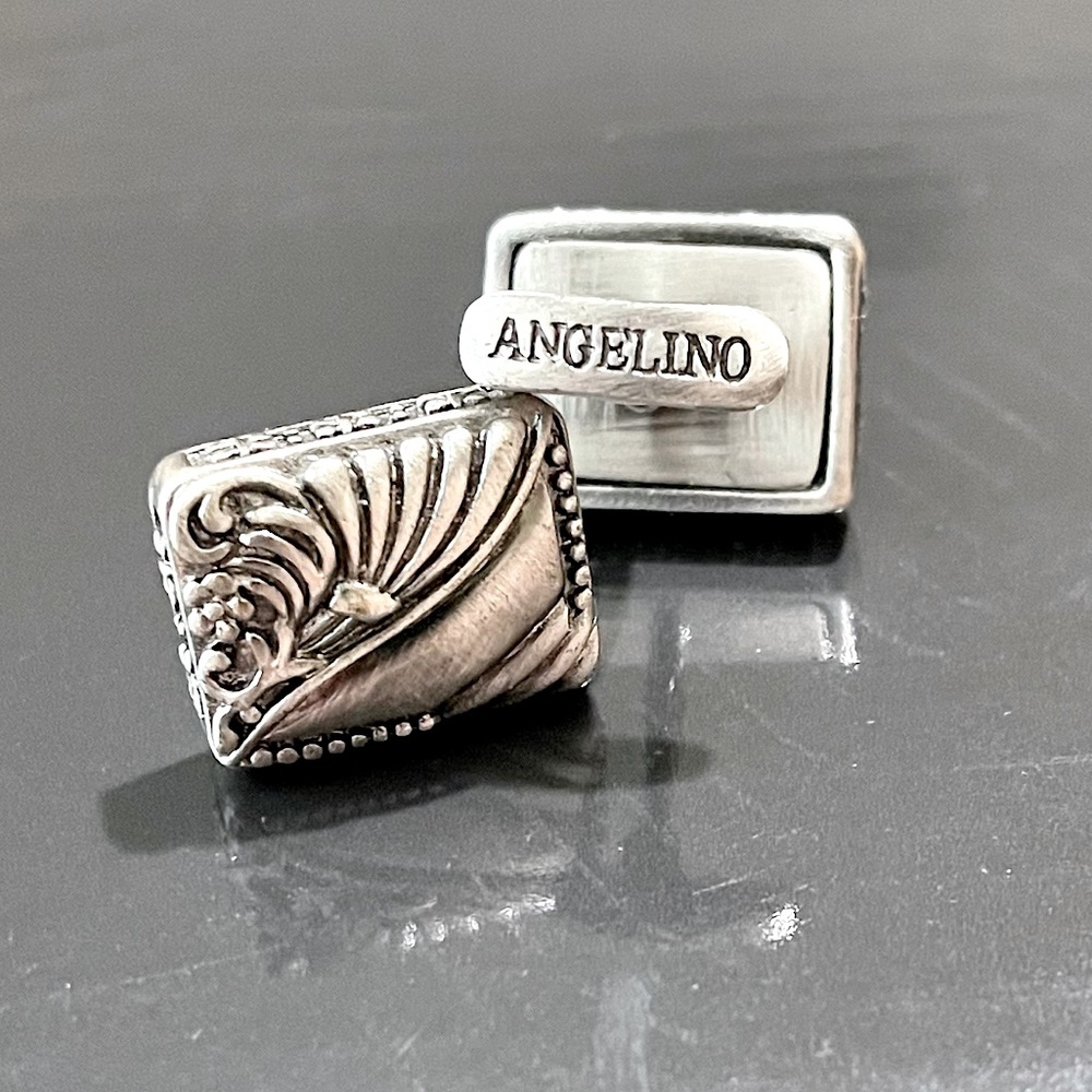 Angelino Antique Style Handmade Metal Cuff Links NWOT